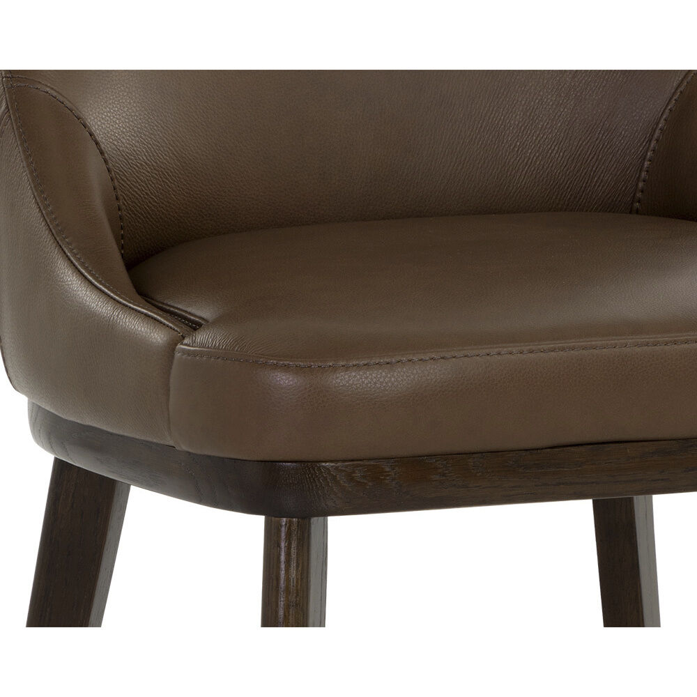 Jody Missouri Mahogany Leather Dining Chair, Set Of 2